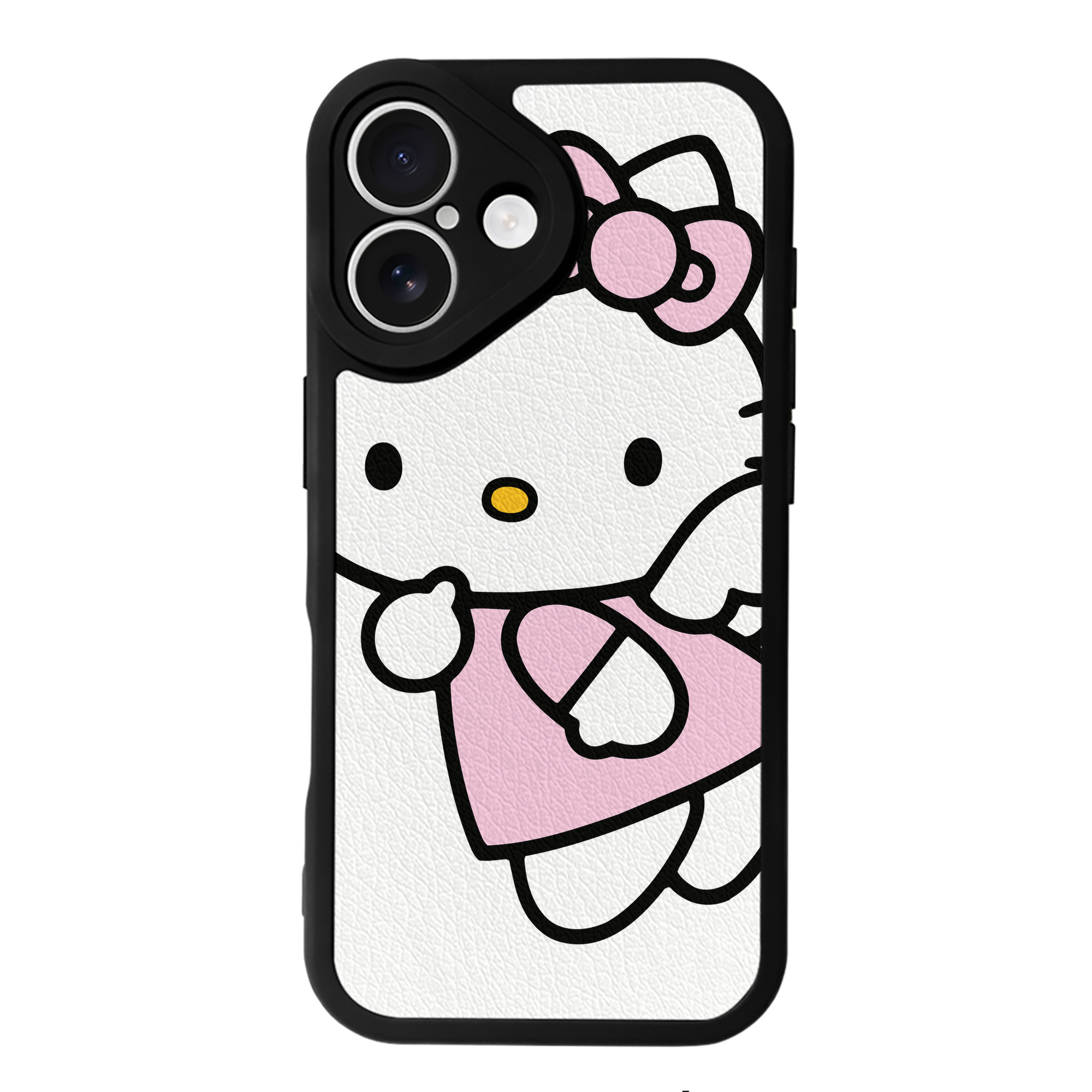 （画像用） Hello Kitty ハローキティ 【iPhone 16シリーズ対応】シリコンスマホケース（レザー調） 材質：シリコン